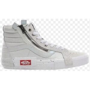 VANS SK8-Hi Reissue Cap Glitter Womens Sz 8 Mens 6.5 White Casual Shoes Sneakers